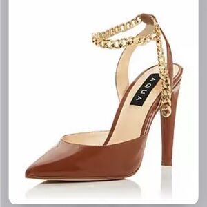 aqua Bloomingdale’s Alive camel stilletto heels new sz7 sexy and classy